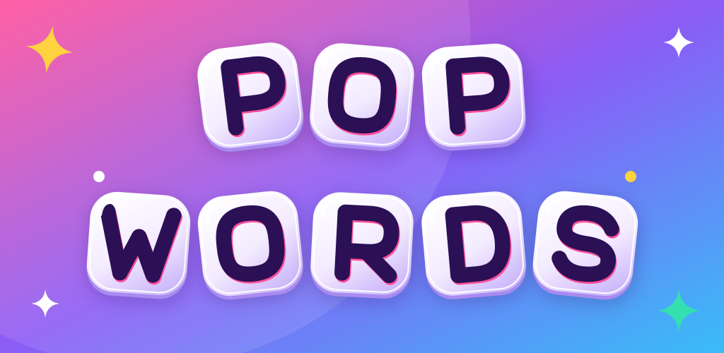 Pop Words: letter dice spelling the name of the game